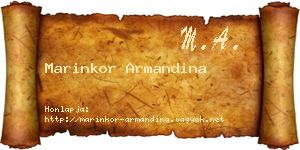 Marinkor Armandina névjegykártya